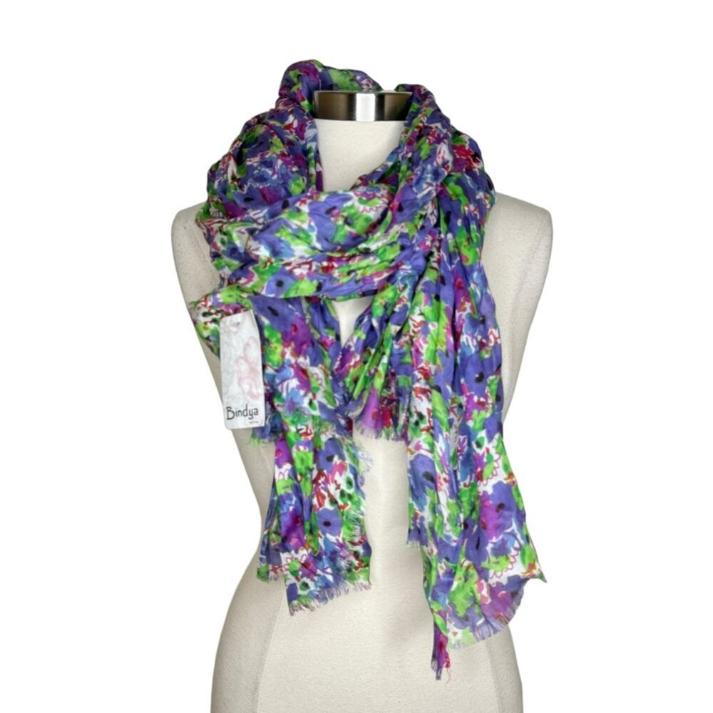 Bindya‎ New York Floral Scarf Boho Shawl Wrap Women's One Size New NWT